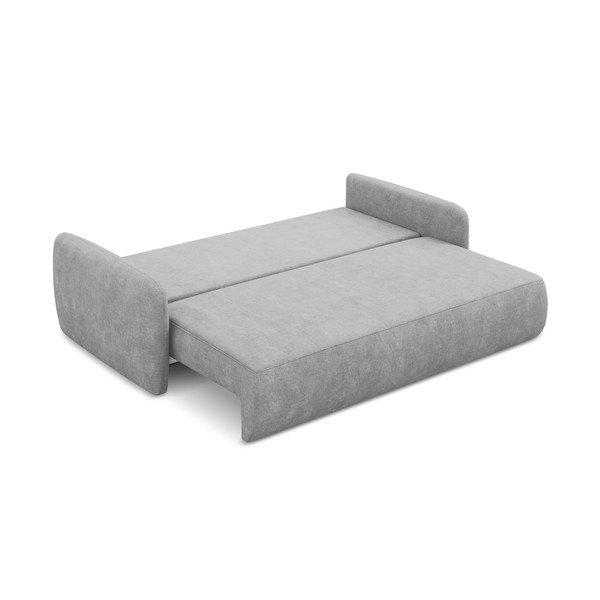 Svijetlo siva sklopiva/s prostorom za pohranu sofa od šenila 218 cm Lilo – Makamii-image-4