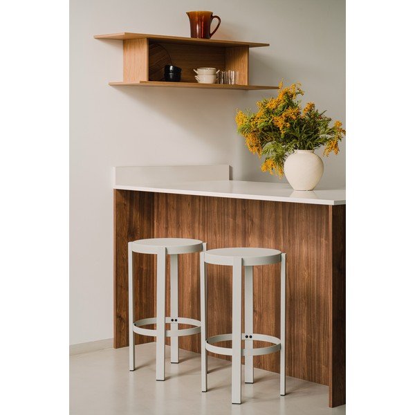 Svijetlo siva željezna barska stolica (visine sjedala 65 cm) Doon – noo.ma-image-1