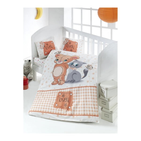 Ruhno Rittie pamučna posteljina s plahtama za krevete za jednu osobu, 100 x 150 cm