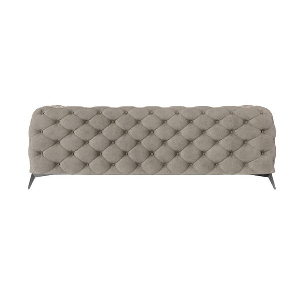 Sivo-bež baršunasti sofa 225 cm Chelsea – Ropez-image-3