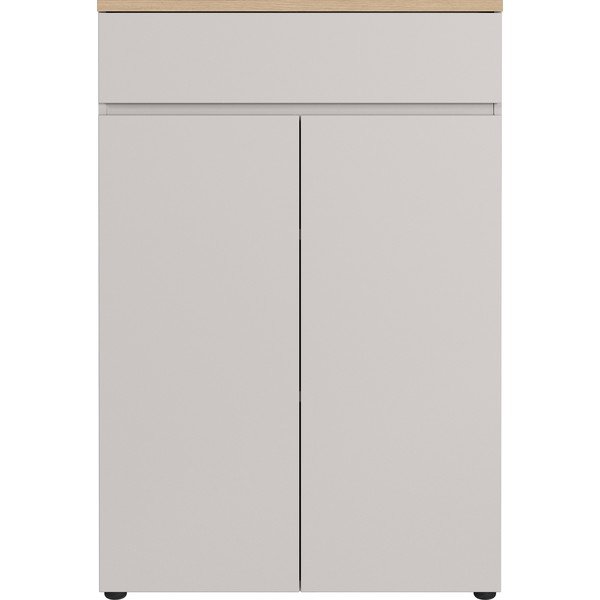 Krem komoda u mat dekoru 80x120x40 cm Lissabon – Germania-image-1