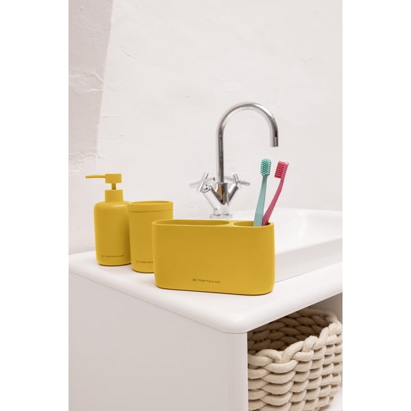 Senf žuti kupaonski organizator za pamučne vatice od polyresina Tom Tailor T-Color Bath – Wenko-image-1