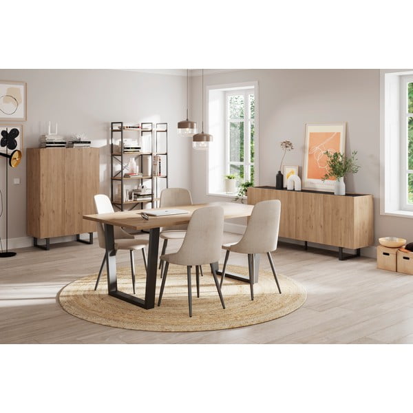 Blagovaonski stol s pločom stola u dekoru hrasta 100x180 cm Francesca – Marckeric-image-1