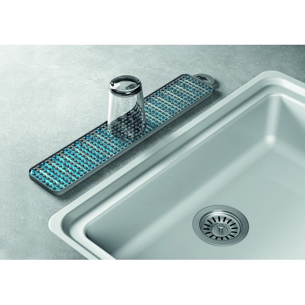 Siva plastična podloga za ocjeđivanje posuđa 42x8 cm Gravity – Metaltex-image-4