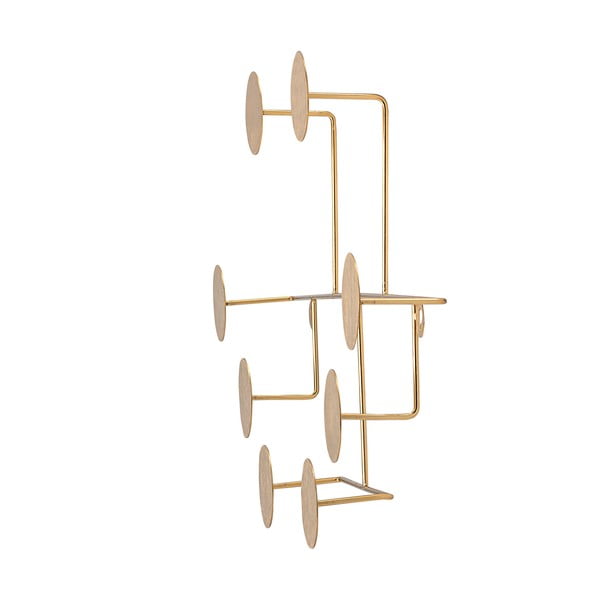 Metalna zidna vješalica u zlatnoj boji Fia - Bloomingville-image-2