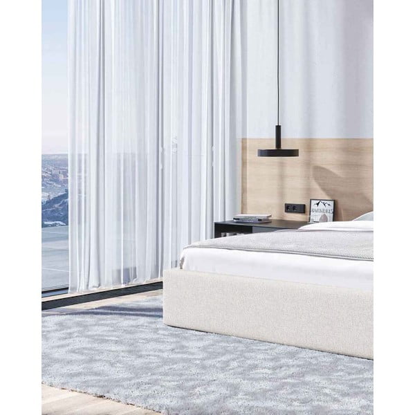 Bež tapecirani bračni krevet s prostorom za pohranu s podnicom 180x200 cm Bufo – MESONICA-image-4