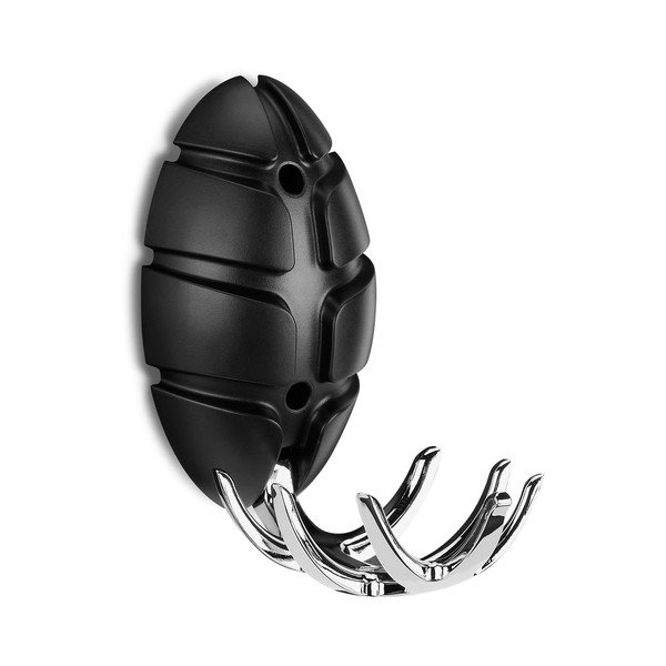 Crna/u sjajno srebrnoj boji plastična zidna kuka Bug – Spinder Design-image-1