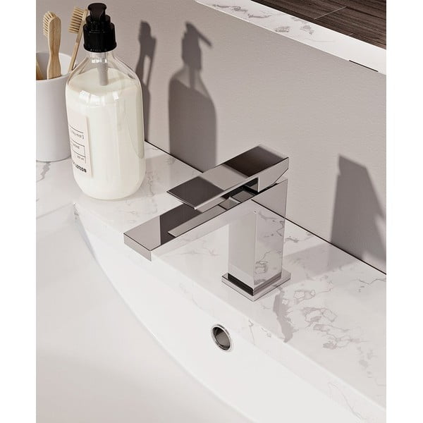 Stojeća slavina za umivaonik u sjajno srebrnoj boji Latus – Sapho-image-1