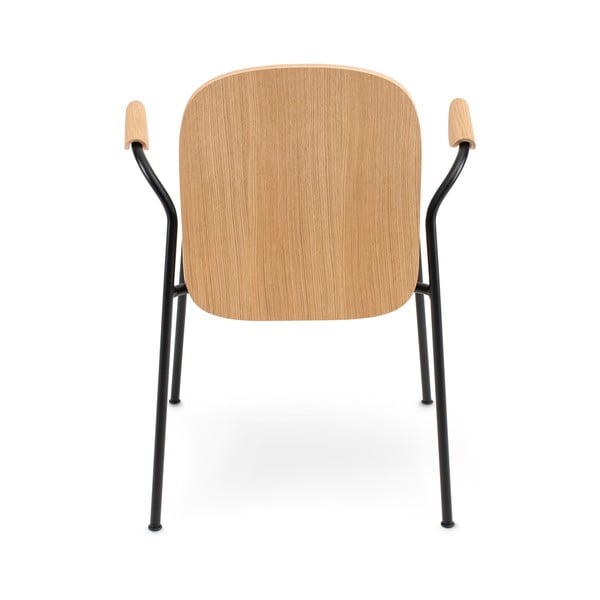 Konjak smeđe/u prirodnoj boji blagovaonske stolice u setu s naslonima za ruke/sklopive 2 kom u dekoru hrasta Book – Gazzda-image-3