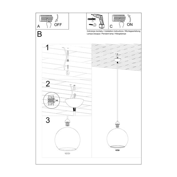 Žuta stropna lampa Sollux Bilbao-image-4