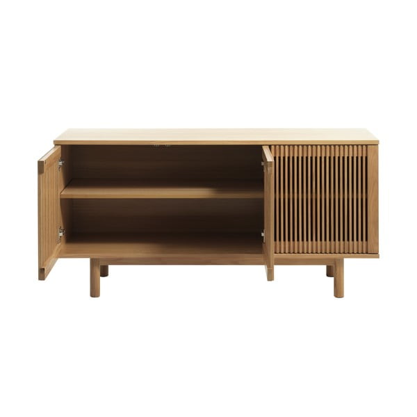 Niska komoda u dekoru hrasta u prirodnoj boji 143x70 cm Tiber – Unique Furniture-image-4