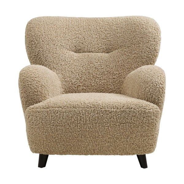 Svjetlo smeđa fotelja od bouclé tkanine Lunaro – House Nordic-image-2