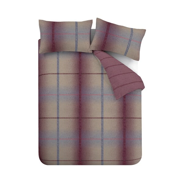 Tamno ružičasta flanelska posteljina za krevet za jednu osobu 135x200 cm Melrose – Catherine Lansfield