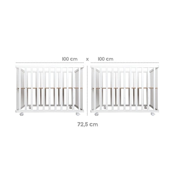 Bijeli putni krevetić 100x100 cm Little stars – Roba-image-3