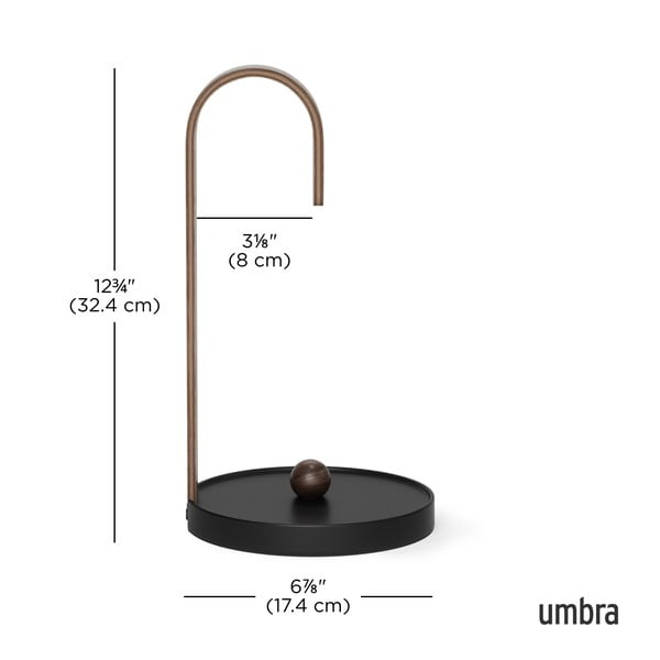 Crni drveni stalak za papirnate ručnike ø 17 cm Bellwood – Umbra-image-4