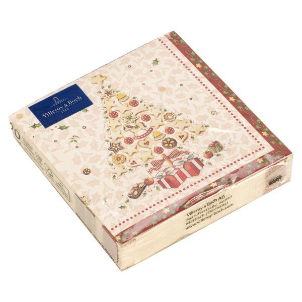 Set od 20 papirnatih salveta s božićnim motivom Villeroy & Boch Christmas Tree, 25 x 25 cm-image-1