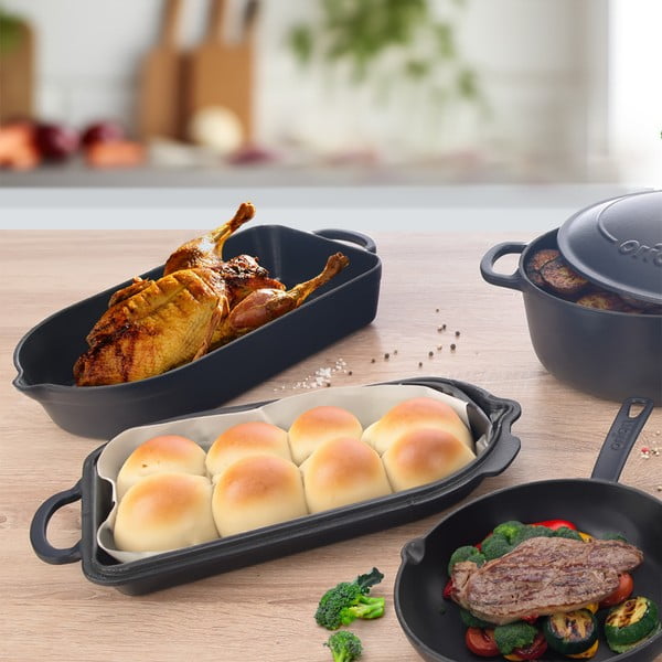 Pekač od lijevanog željeza 22x42,5 cm LITINA SMALT – Orion-image-3