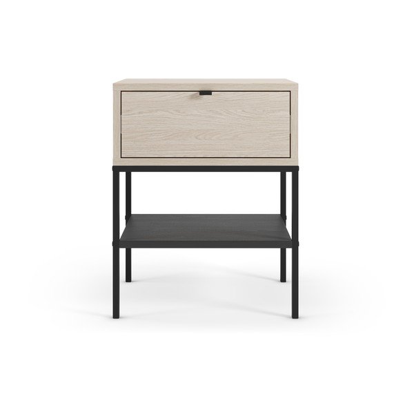 Noćni ormarić u mat dekoru s policama u svijetloj prirodnoj boji Sali – Marckeric-image-2