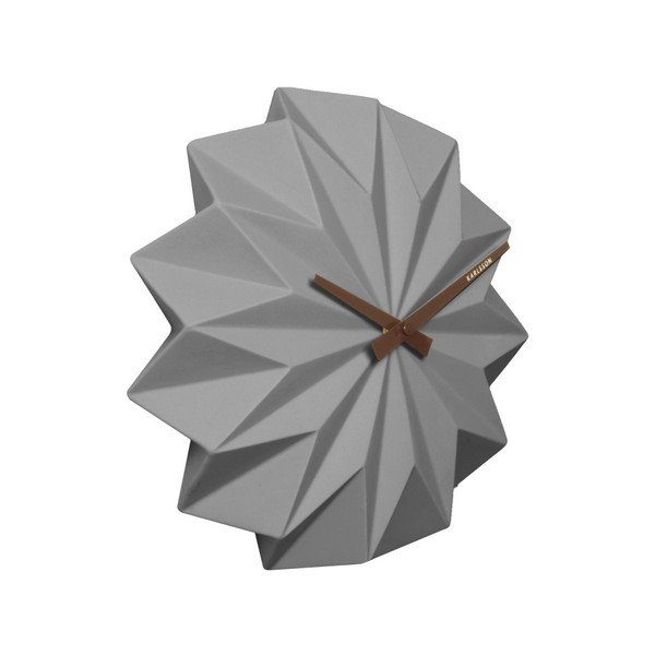 Sivi zidni sat Karlsson Origami-image-1