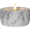Sivo-bijela betonska LED svijeća Star Trading Flamme Marble, visina 7,5 cm