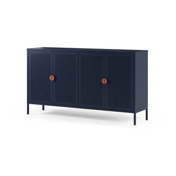 Tamno plavi metalni ormarić 160x90x40 cm Sayla – Marckeric-image-1