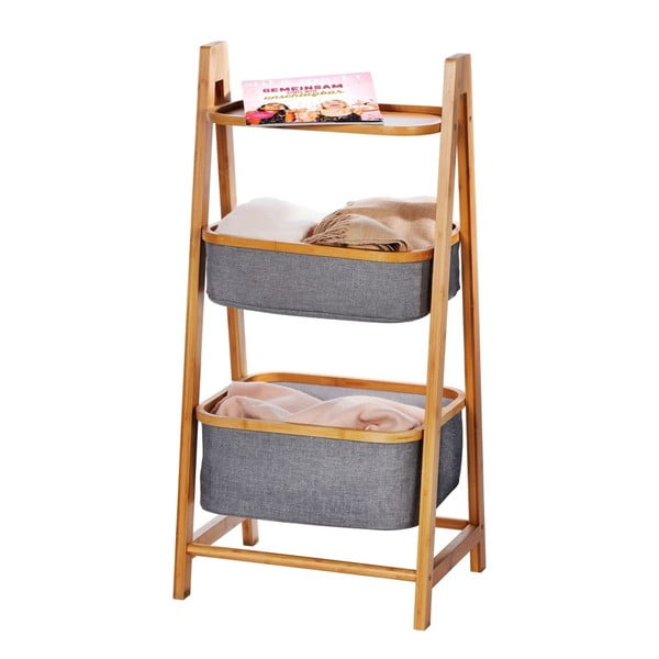 Siva/smeđa od bambusa kupaonska polica 44x91 cm Bahari – Wenko-image-1