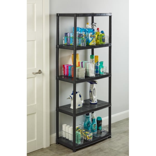 Crni plastični regal za radionicu 71x170 cm – Addis-image-1