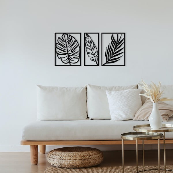 Metalni zidni ukras 80x38 cm Leaf - Wallity-image-1
