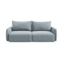 Plava baršunasti sklopiva/s prostorom za odlaganje sofa 238 cm Kalena – Makamii