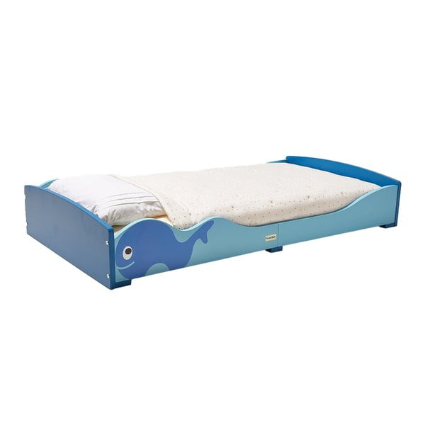 Plavi dječji krevet 75x140 cm Whale - Rocket Baby