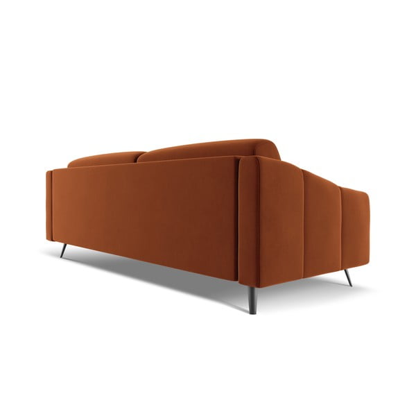 Narančasta baršunasti sofa 238 cm Nalu – Makamii-image-4