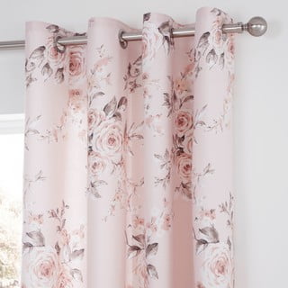 Set od 2 ružičaste zavjese Catherine Lansfield Canterbury Rose, 168 x 183 cm