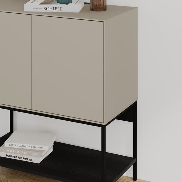 Crni/krem ormarić 80x90x40 cm Amira – Marckeric-image-4