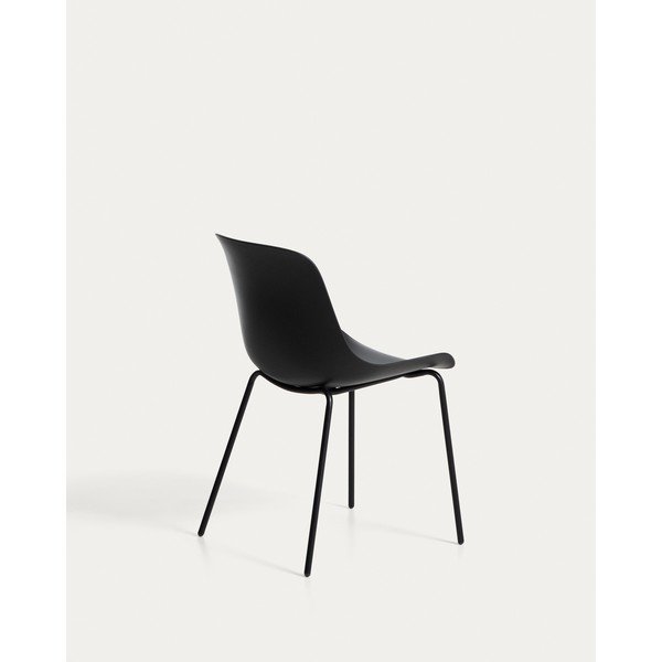 Crna plastična vrtna stolica Altea – Kave Home-image-1