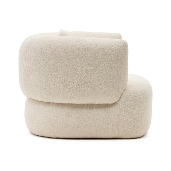 Krem fotelja od bouclé tkanine Martina – Kave Home-image-3