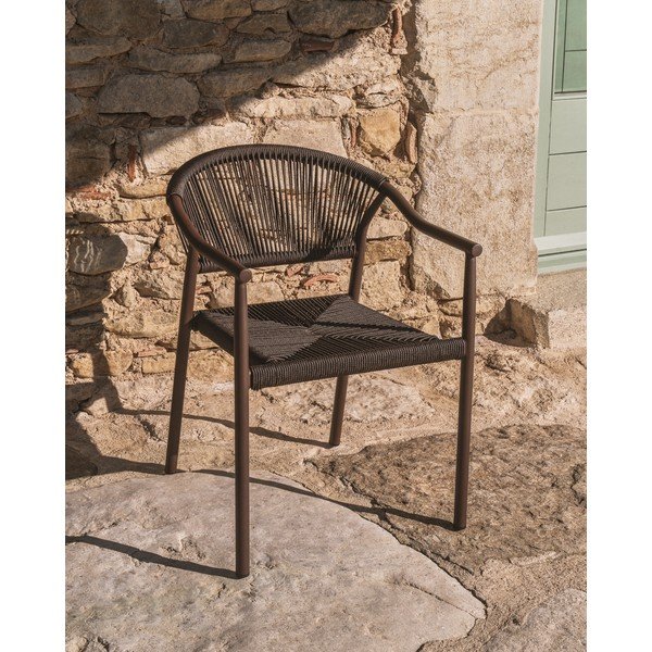 Smeđa vrtna stolica od ratana Livadia – Kave Home-image-2