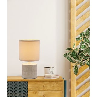 Bež stolna lampa s tekstilnim sjenilom (visina 26 cm) Dina – Candellux Lighting