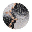 Crno-bijeli perivi okrugli tepih ø 120 cm – Vitaus