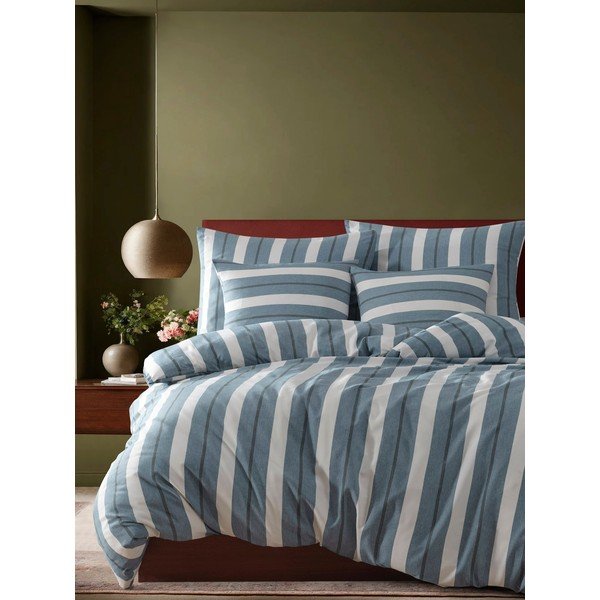 Plava posteljina za bračni krevet 200x200 cm Helsinki – Mijolnir