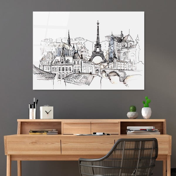 Staklena slika 70x100 cm Paris - Wallity-image-1