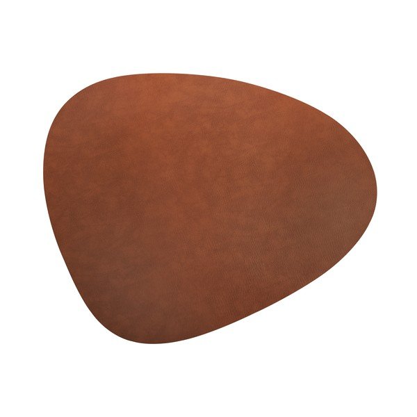 Konjak smeđa koža 115x135 cm Curve XXXL Bull – LIND DNA