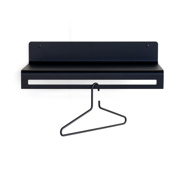 Crna metalna zidna vješalica s policom 60 cm Sway – Spinder Design-image-4