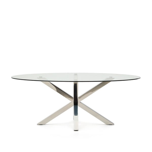 Blagovaonski stol sa staklenom pločom stola 100x200 cm Argo – Kave Home-image-2