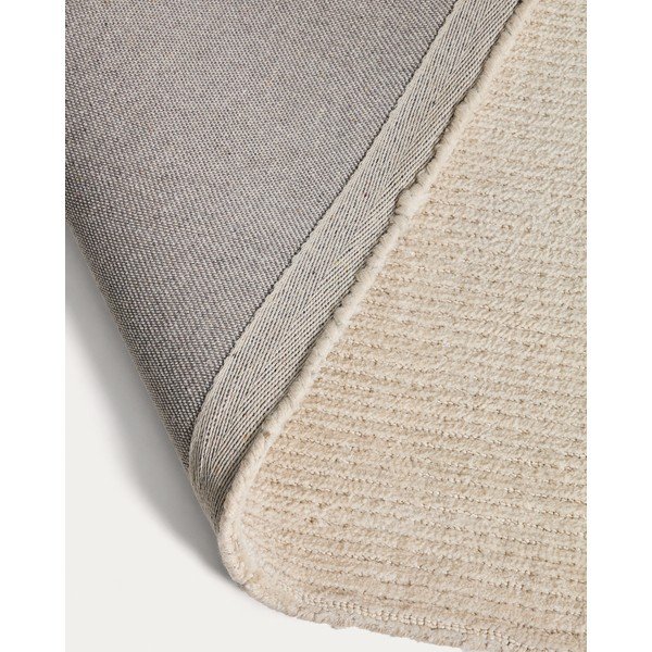 Krem ručno rađen tepih od mješavine pamuka 230x160 cm Lisdan – Kave Home-image-4