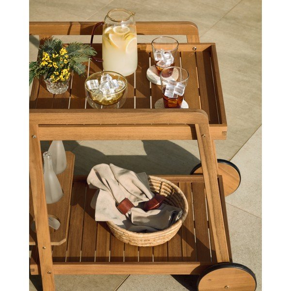 Kolica za posluživanje od masivnog bagrema 55x73 cm Felisa – Kave Home-image-3