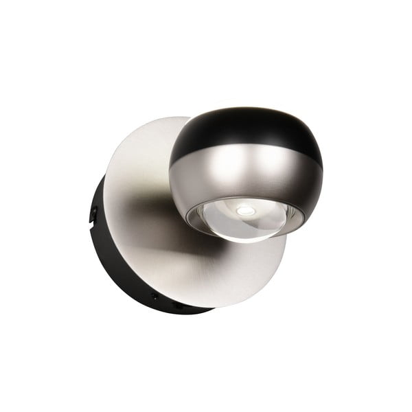 Crna/u srebrnoj boji LED zidna lampa Orbit – Trio Select