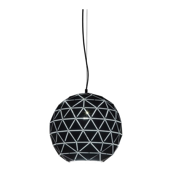 Crna stropna svjetiljka Kare Design Triangle, Ø 40 cm