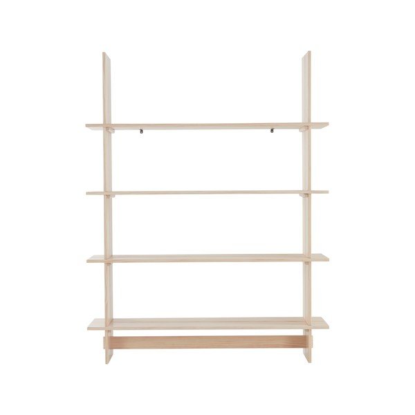 Regal od masivnog bora u prirodnoj boji 140x180x40 cm Tottori – Jotex-image-2