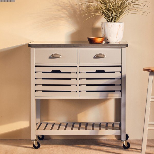 Kolica za posluživanje na kotačima 46x86 cm Frankfurt – Premier Housewares-image-3