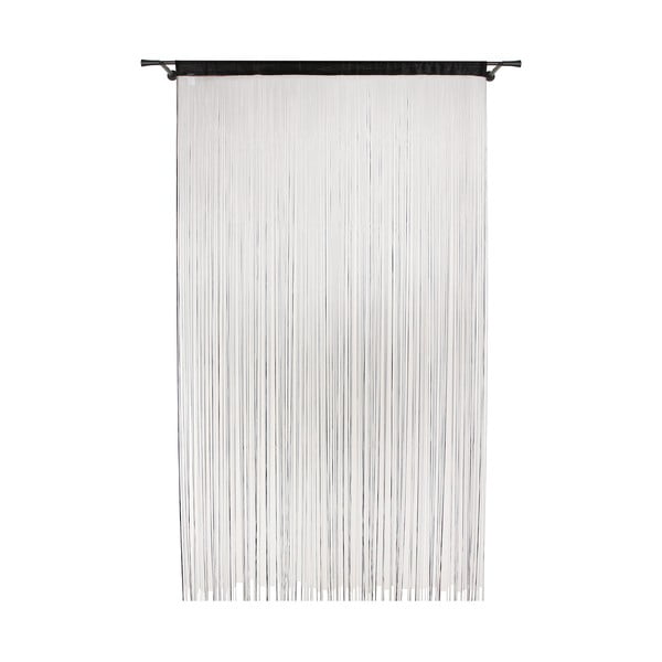 Crna prozirna zavjesa 140x285 cm String – Mendola Fabrics